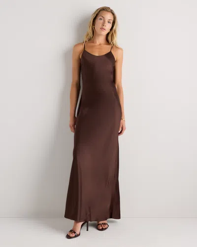 Quince Women's Maxi Slip Dress In Brown