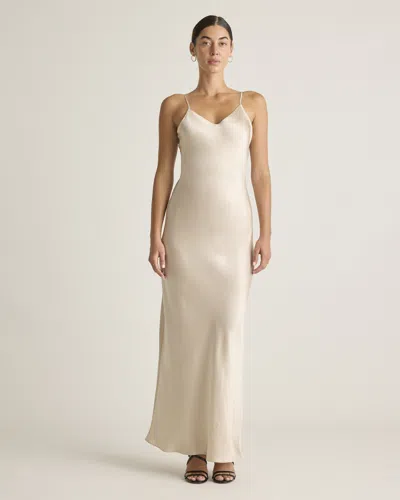Quince Women's Maxi Slip Dress In White
