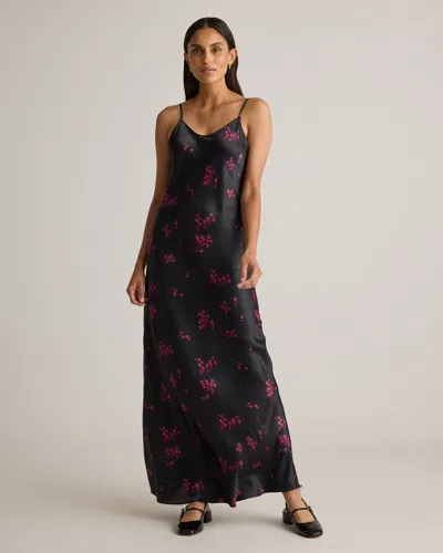 Quince Women's Maxi Slip Dress In Garnet Garden