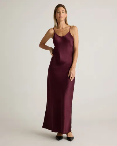 Quince Women's Maxi Slip Dress In Wine Tasting Red