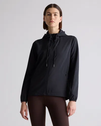 Quince Women's Micro Ripstop Packable Hike Jacket In Black