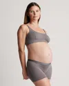 Quince Women's Micromodal Low Support Maternity & Nursing Bra In Grey