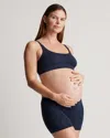 Quince Women's Micromodal Low Support Maternity & Nursing Bra In Navy