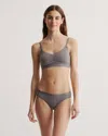 Quince Women's Micromodal Ruched Bralette In Grey