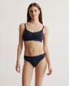 Quince Women's Micromodal Ruched Bralette In Navy