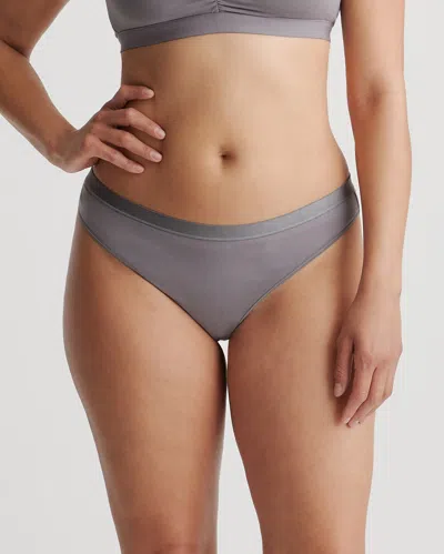 Quince Women's Micromodal Thong In Grey
