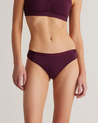Quince Women's Micromodal Thong In Syrah