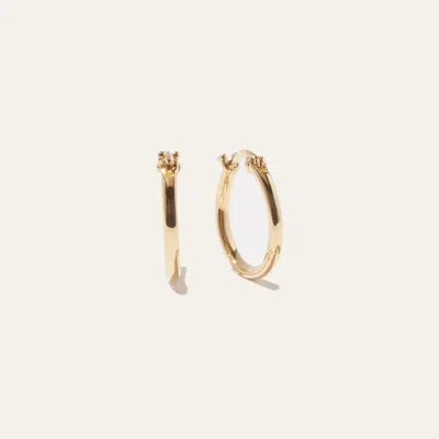 Quince Women's Midi Hoop Earrings In Gold Vermeil