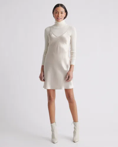 Quince Women's Mini Slip Dress In Champagne