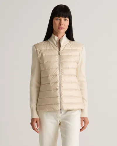 Quince Women's Mixed Media Down And Cashmere Jacket In Oatmilk