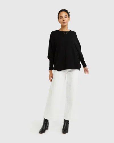 Quince Women's Mongolian Cashmere Batwing Sweater In Black