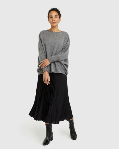 Quince Women's Mongolian Cashmere Batwing Sweater In Heather Grey