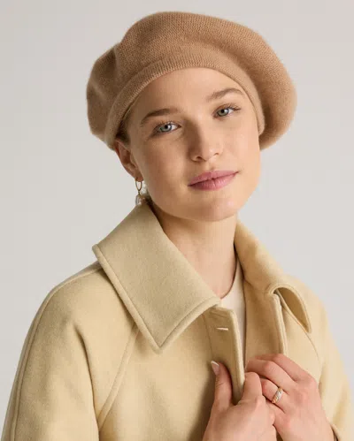 Quince Women's Mongolian Cashmere Beret In Camel