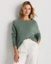 Quince Women's Mongolian Cashmere Boatneck Sweater In Green