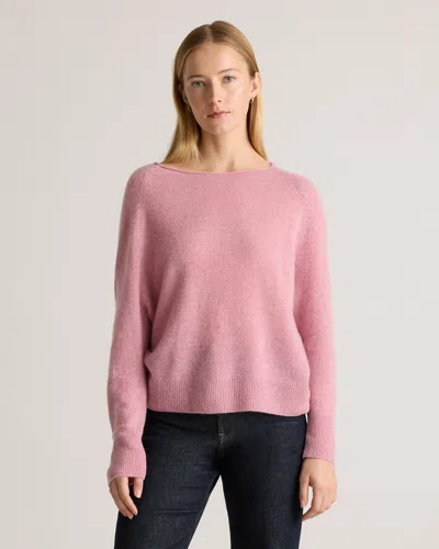 Quince Women's Mongolian Cashmere Boatneck Sweater In Mauve Mist