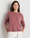 Quince Women's Mongolian Cashmere Boxy Crewneck Sweater In Pink