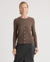 Quince Women's Mongolian Cashmere Cardigan Sweater In Brown