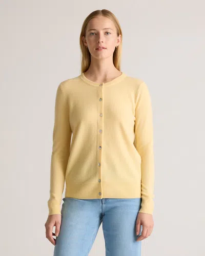 Quince Women's Mongolian Cashmere Cardigan Sweater In Butter Yellow