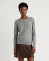 Quince Women's Mongolian Cashmere Cardigan Sweater In Heather Grey