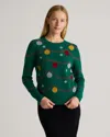 Quince Women's Mongolian Cashmere Christmas Sweater In Garlands