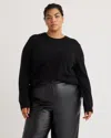 Quince Women's Mongolian Cashmere Crewneck Sweater In Black
