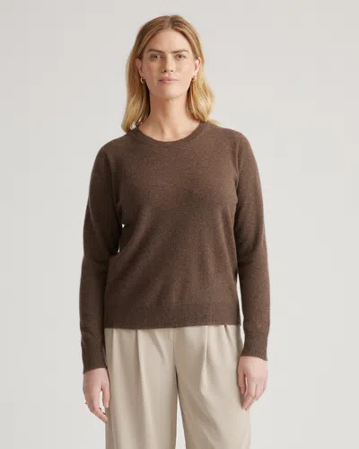 Quince Women's Mongolian Cashmere Crewneck Sweater In Brown