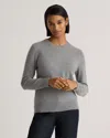 Quince Women's Mongolian Cashmere Crewneck Sweater In Heather Grey