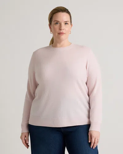 Quince Women's Mongolian Cashmere Crewneck Sweater In Minimal Pink