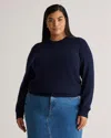 Quince Women's Mongolian Cashmere Crewneck Sweater In True Navy