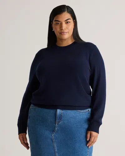 Quince Women's Mongolian Cashmere Crewneck Sweater In True Navy