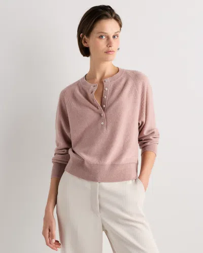 Quince Women's Mongolian Cashmere Dolman Sleeve Henley Sweater