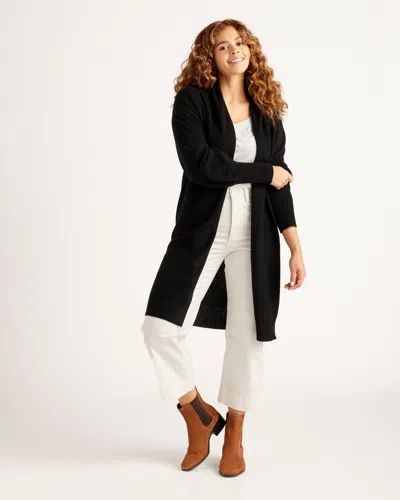 Quince Women's Mongolian Cashmere Duster Cardigan Sweater In Black