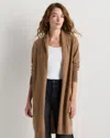 Quince Women's Mongolian Cashmere Duster Cardigan Sweater In Brown