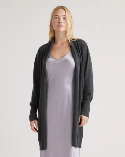 Quince Women's Mongolian Cashmere Duster Cardigan Sweater In Charcoal