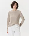 Quince Women's Mongolian Cashmere Fisherman Crewneck Sweater In Gray