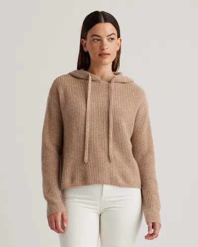 Quince Women's Mongolian Cashmere Fisherman Crewneck Sweater In Oatmeal