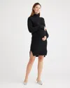Quince Women's Mongolian Cashmere Fisherman Maternity Sweater Dress In Black