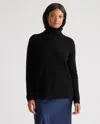 QUINCE WOMEN'S MONGOLIAN CASHMERE FISHERMAN TURTLENECK SWEATER