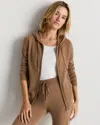 Quince Women's Mongolian Cashmere Full-zip Hoodie In Brown