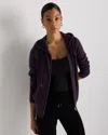 Quince Women's Flowknit Full Zip Hoodie In Purple