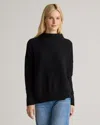 Quince Women's Mongolian Cashmere Funnel Neck Sweater In Black