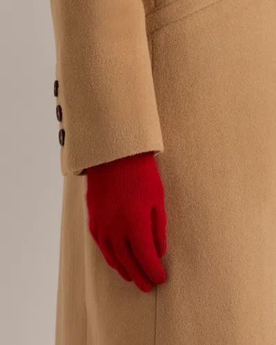 Quince Women's Mongolian Cashmere Gloves In Red