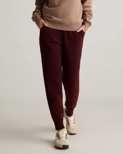 Quince Women's Mongolian Cashmere Joggers In Rich Burgundy