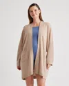 Quince Women's Mongolian Cashmere Maternity & Nursing Cocoon Cardigan Sweater In Oatmeal