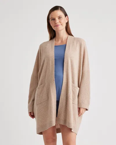 Quince Women's Mongolian Cashmere Maternity & Nursing Cocoon Cardigan Sweater In Oatmeal