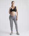 Quince Women's Mongolian Cashmere Maternity Joggers In Heather Grey