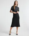 Quince Women's Mongolian Cashmere Midi Skirt In Black
