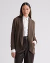Quince Women's Mongolian Cashmere Open Cardigan Sweater In Brown
