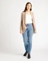 Quince Women's Mongolian Cashmere Open Cardigan Sweater In Oatmeal