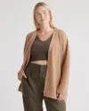 Quince Women's Mongolian Cashmere Oversized Boyfriend Cardigan Sweater In Camel